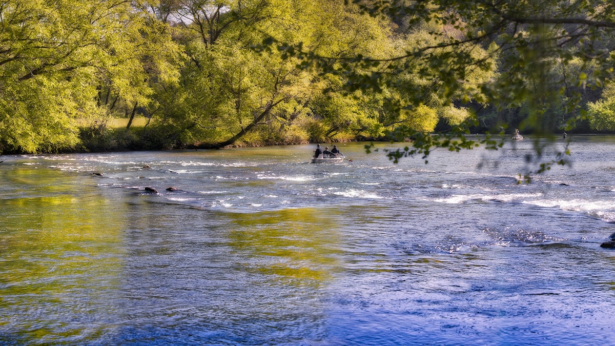Toccoa Ocoee River on a sunny day in Blue Ridge GA